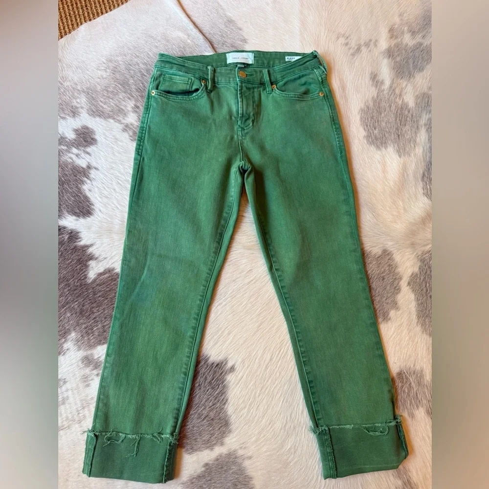 Dear John Women's Green Straight Leg Jeans - Picture 2 of 4